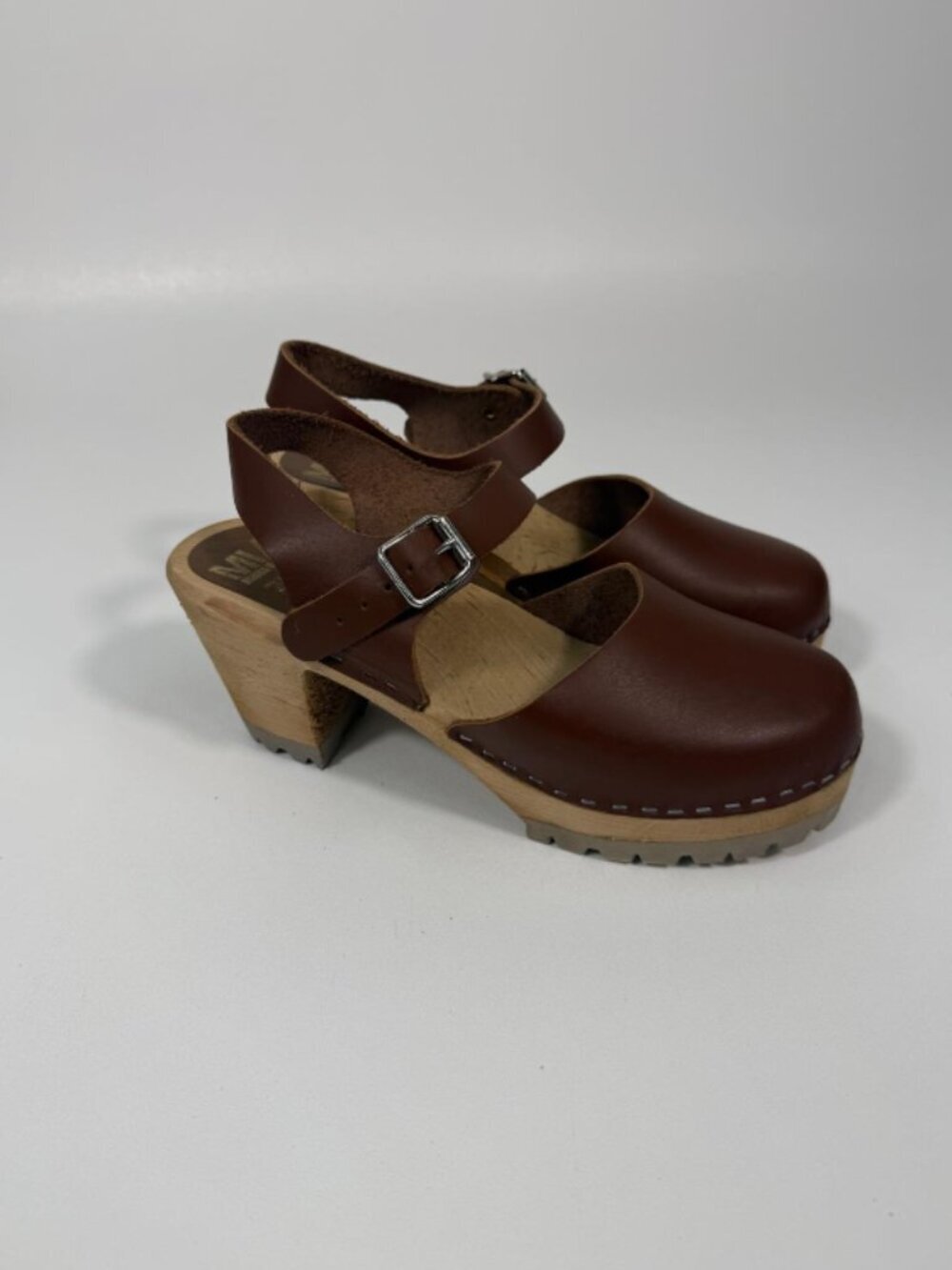 MIA Women's Abba Clog-Inspired Sandal - Brown Leather/ Womens size 39 (US 8.5)